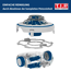 Akku-Poolroboter 'Sweeper 3600 Akku' grau/blau