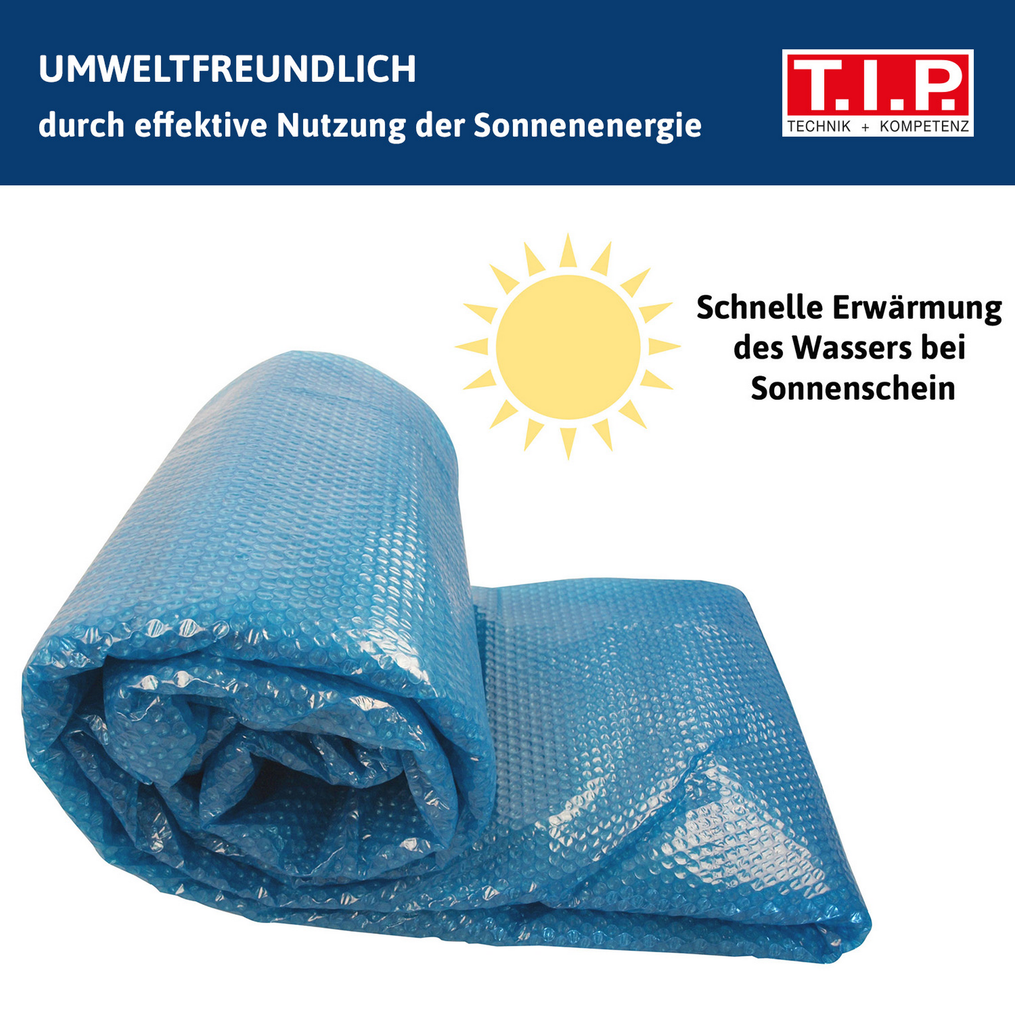 Poolabdeckung Solarfolie Ø 2,9 m blau