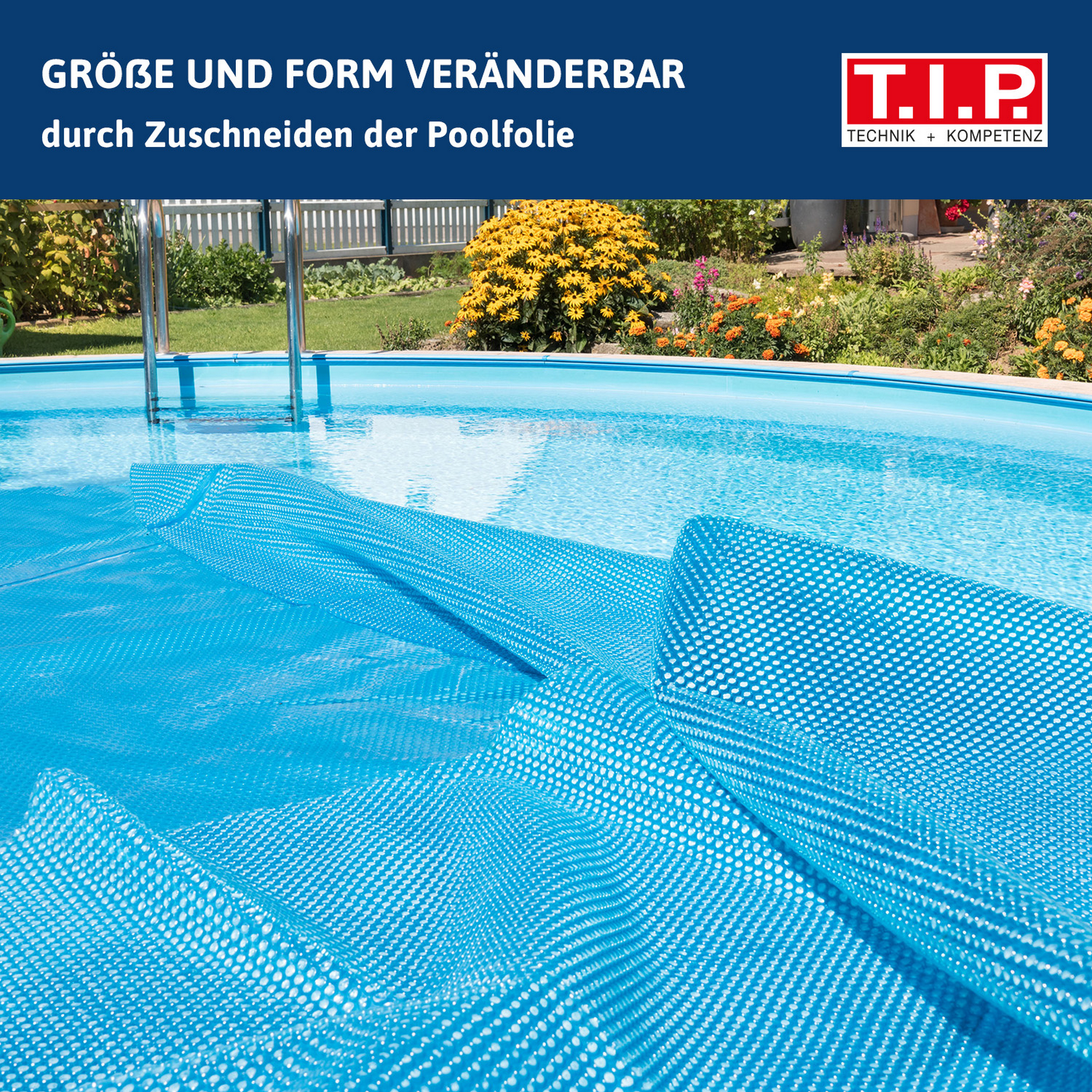 Poolabdeckung Solarfolie Ø 3,6 m blau