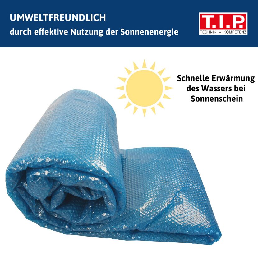 Blaue Solarplane für Pools