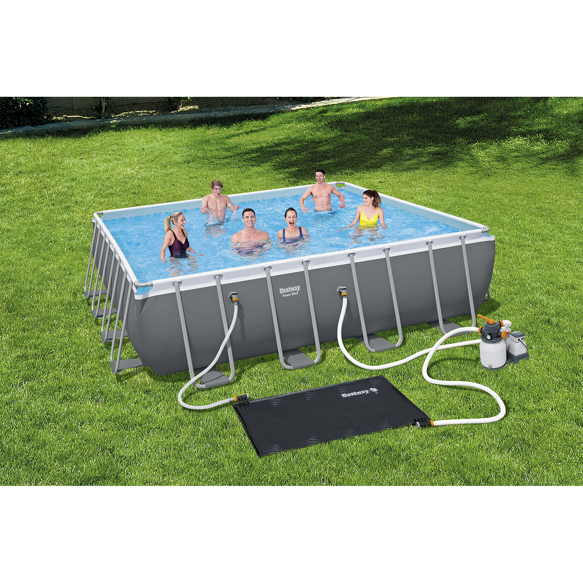 Solar-Poolheizung schwarz  110 x 171 cm