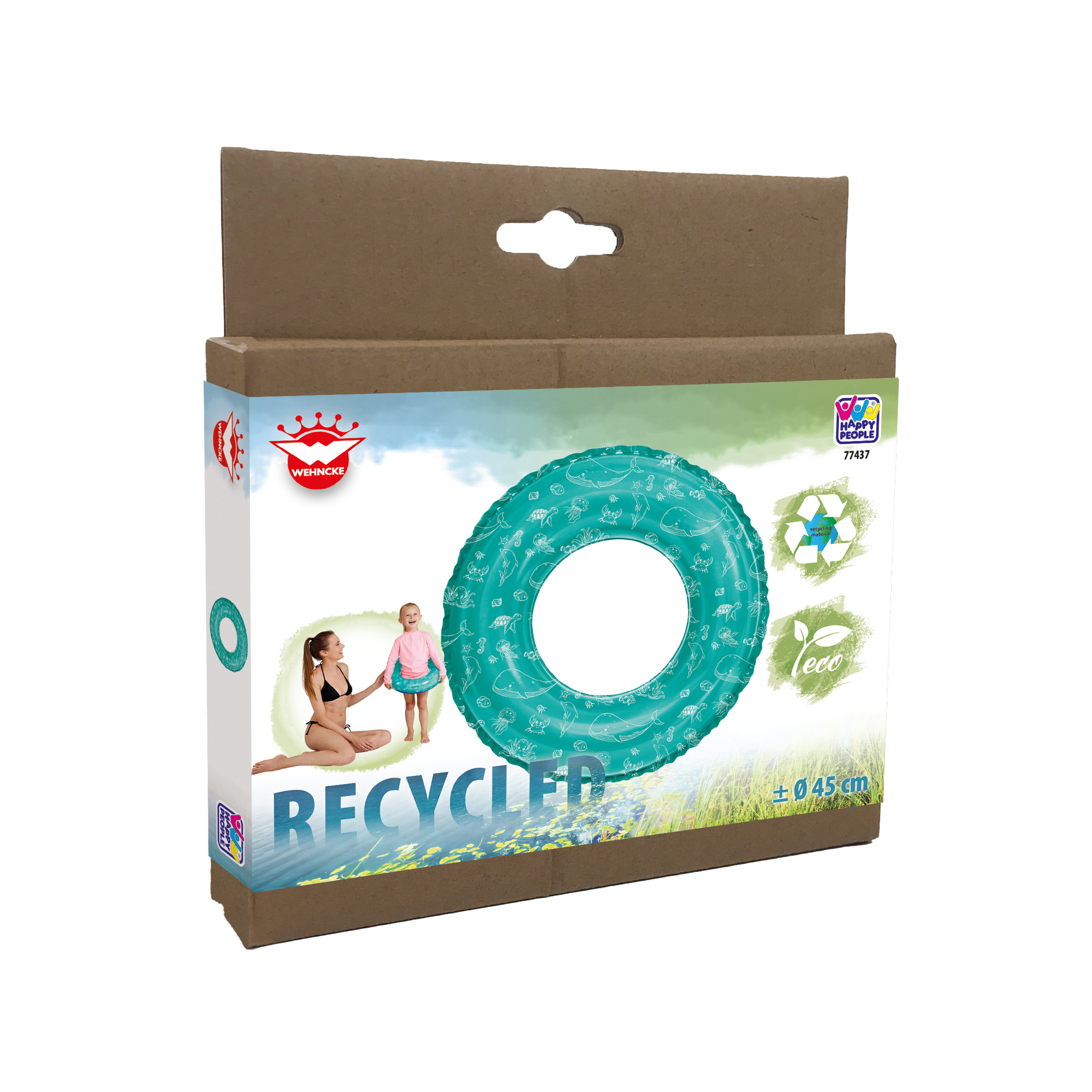 Schwimmring 'Eco' türkis/blau Ø 45 cm