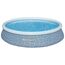 Blauer Bestway Fast Set Pool mit Wasser gefüllt
