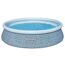 Blauer Aufstellpool mit grafischem Muster