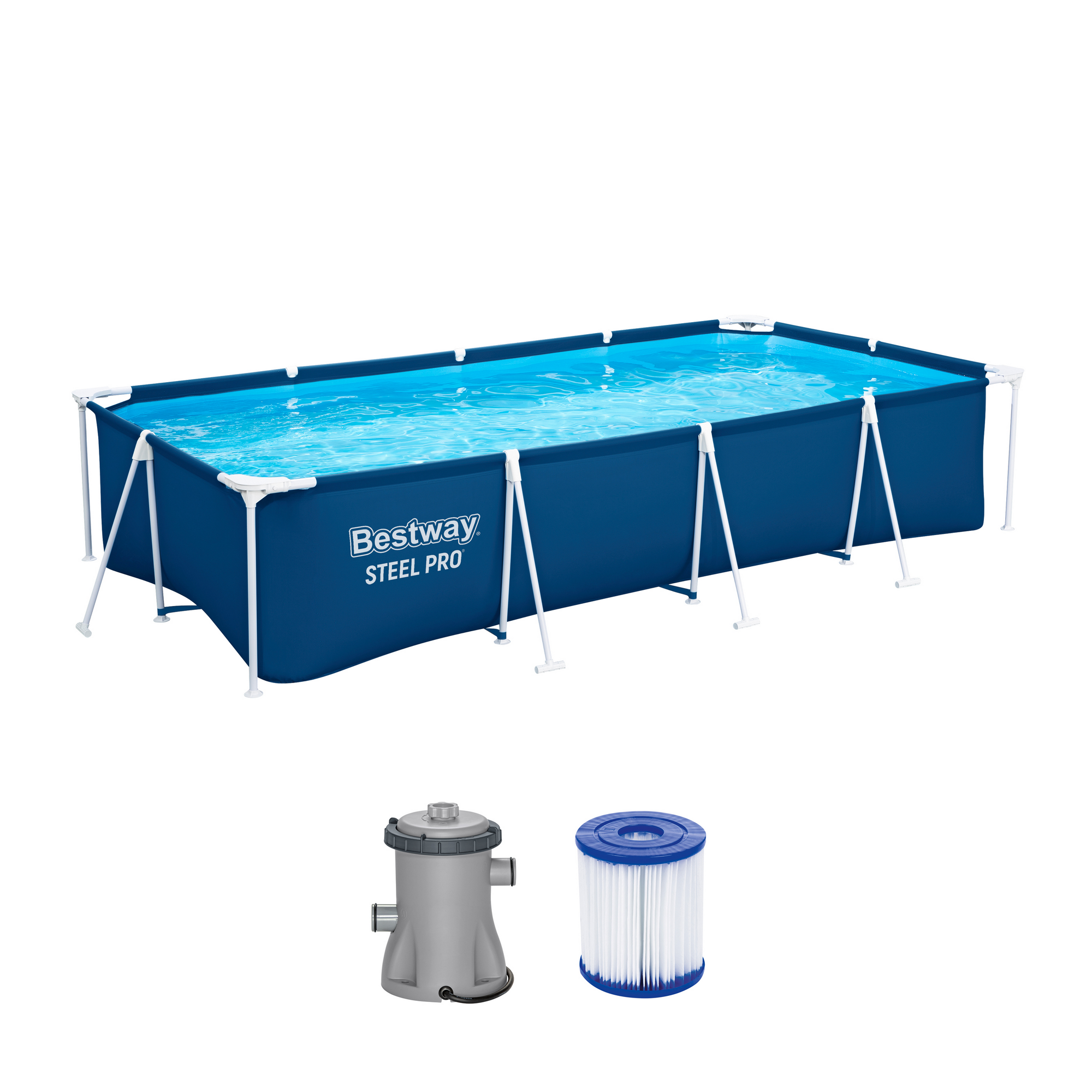 Frame-Pool-Set 'Steel Pro™' 400 x 211 x 81 cm mit Filterpumpe + product picture