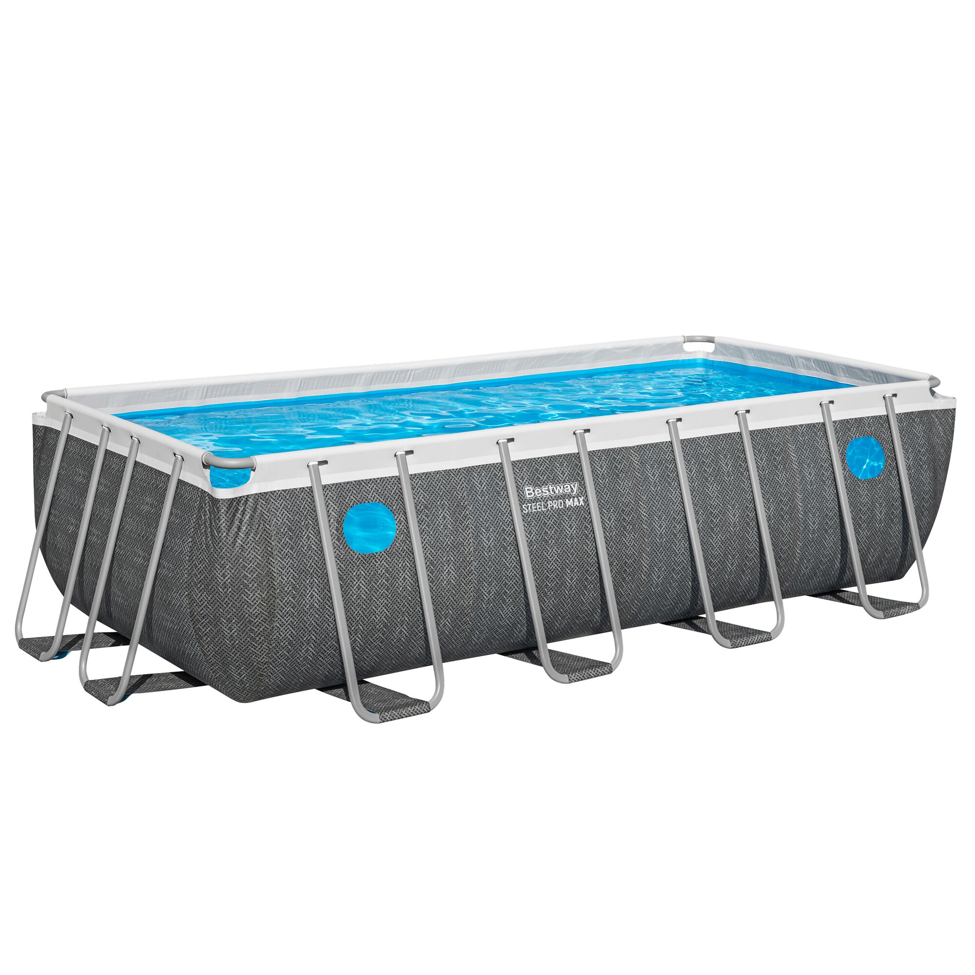 Rechteckiger Aufstellpool mit Stahlrahmen