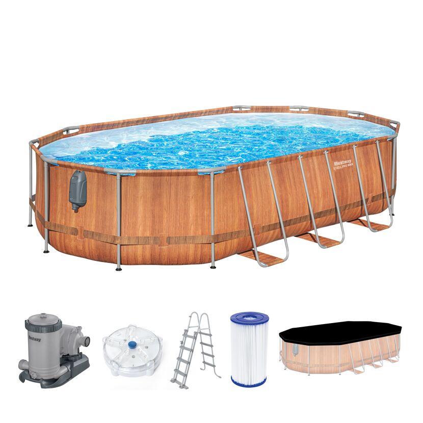 Ovaler Aufstellpool mit Zubehör