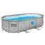 Ovaler Stahlwandpool mit Leiter