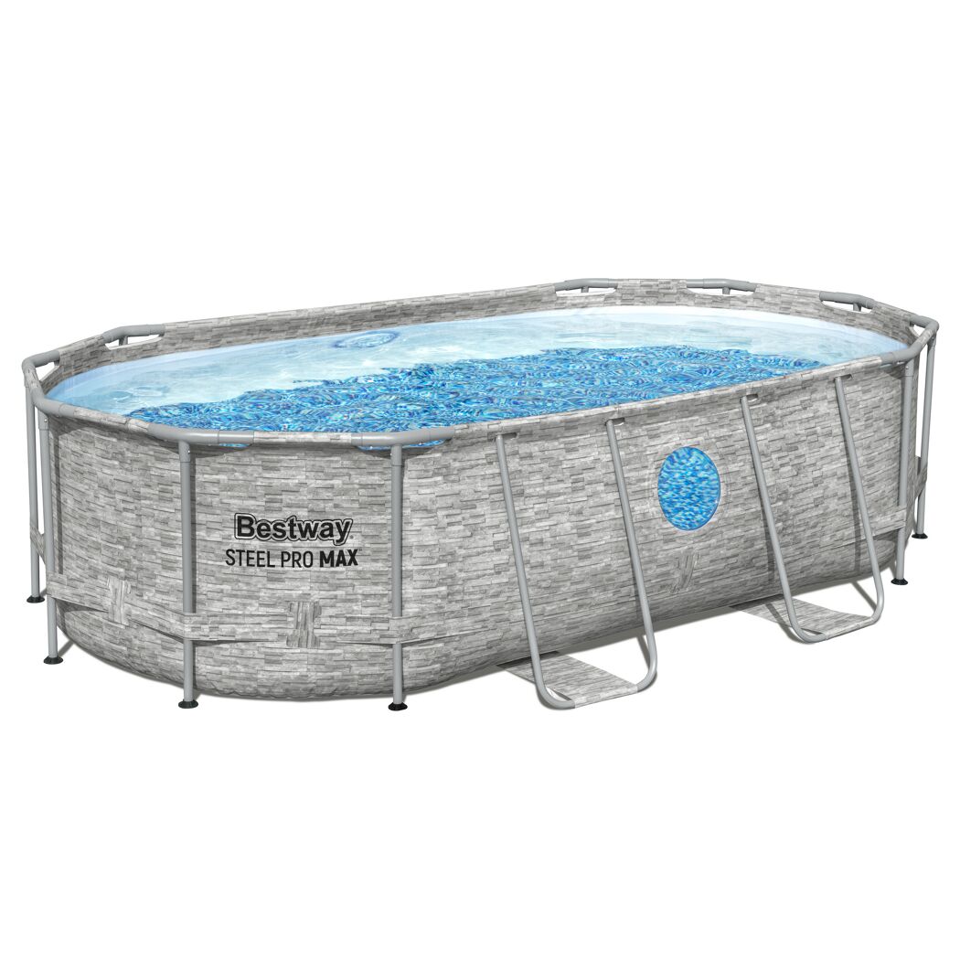Frame-Pool-Set 'Steel Pro MAX™ Splashview™' 427 x 250 x 100 cm mit Filterpumpe