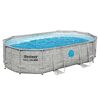 Ovaler Aufstellpool mit Stahlrahmen