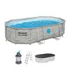 Ovaler Aufstellpool mit Zubehör