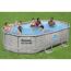 Personen planschen im Aufstellpool