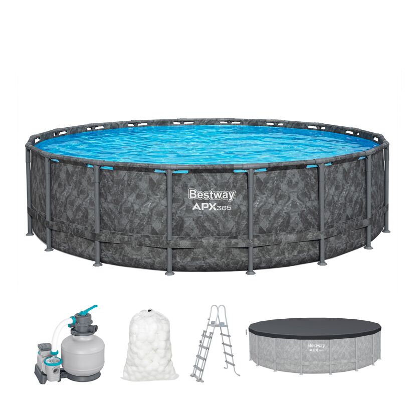 Runder Aufstellpool mit Zubehör