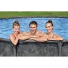Familie im Aufstellpool