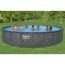 Gruppe von Personen in einem Bestway Pool