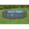 Familie im Aufstellpool