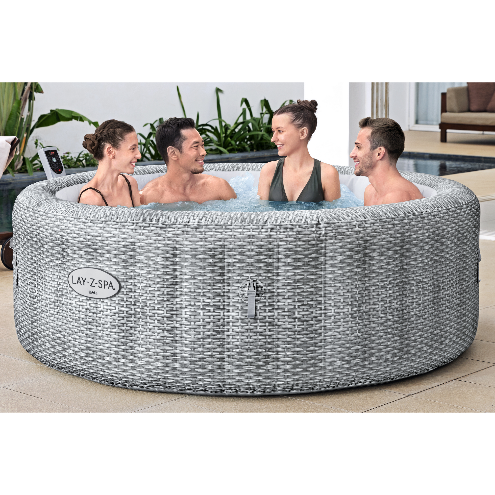 Whirlpool 'LAY-Z-SPA® Bali AirJet™' lichtgrau Ø 196 x 71 cm