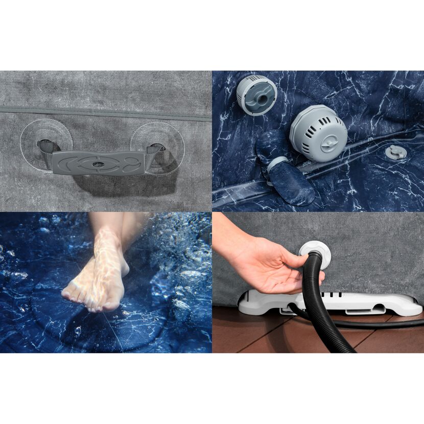 Whirlpool Details und Person im Whirlpool