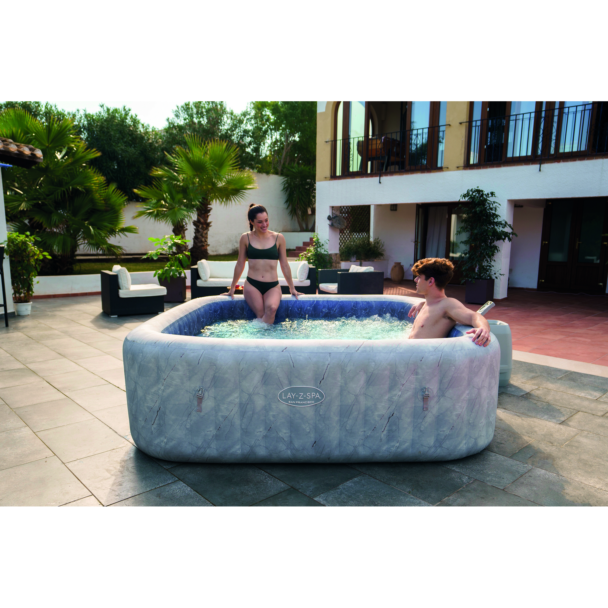 Whirlpool 'LAY-Z-SPA® San Francisco HydroJet Pro™' samtgrau 230 x 230 x 71 cm