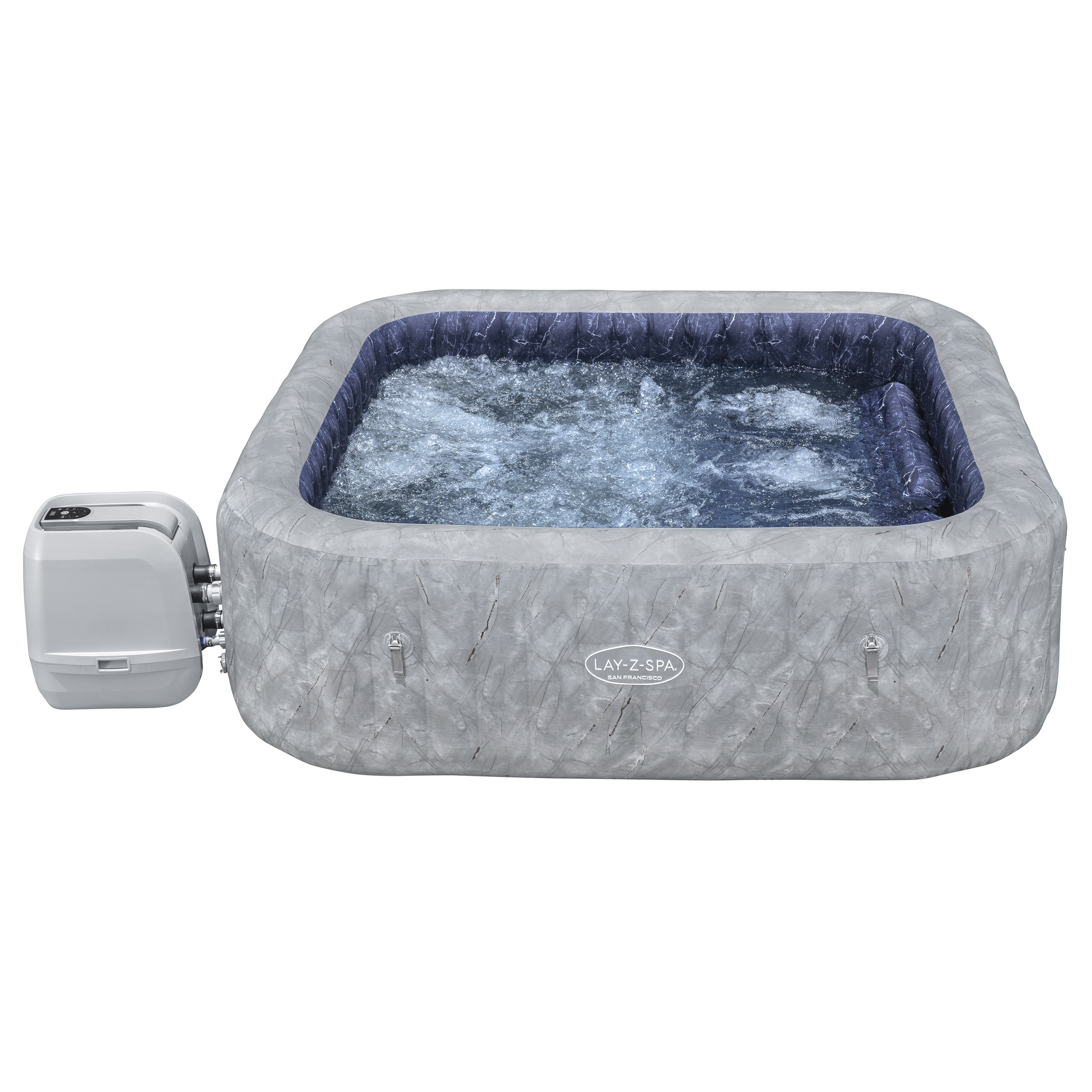 Whirlpool 'LAY-Z-SPA® San Francisco HydroJet Pro™' samtgrau 230 x 230 x 71 cm + product picture