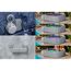 Grauer, quadratischer Whirlpool mit LED-Beleuchtung