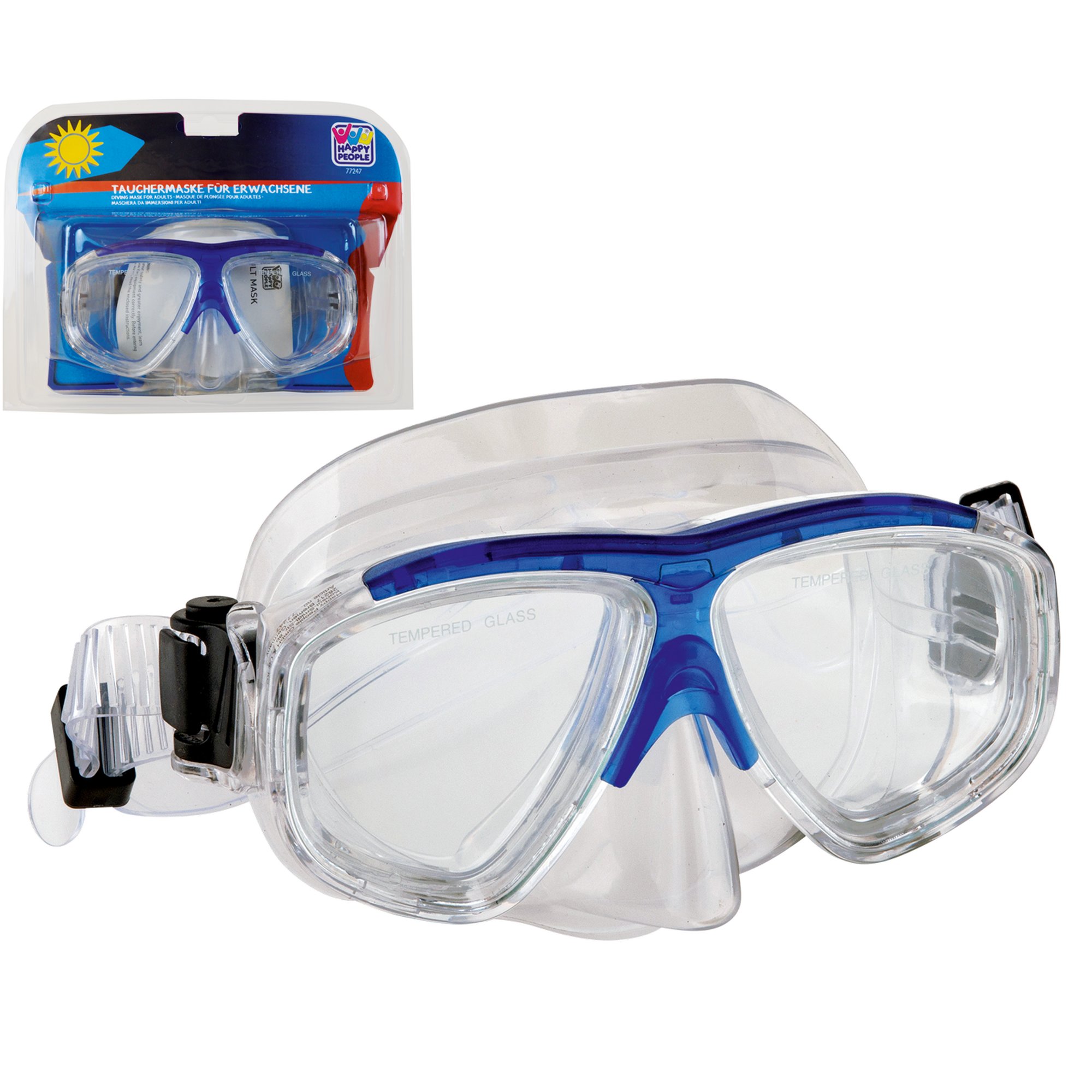 Tauchermaske für Erwachsene 8 x 14 x 22 cm