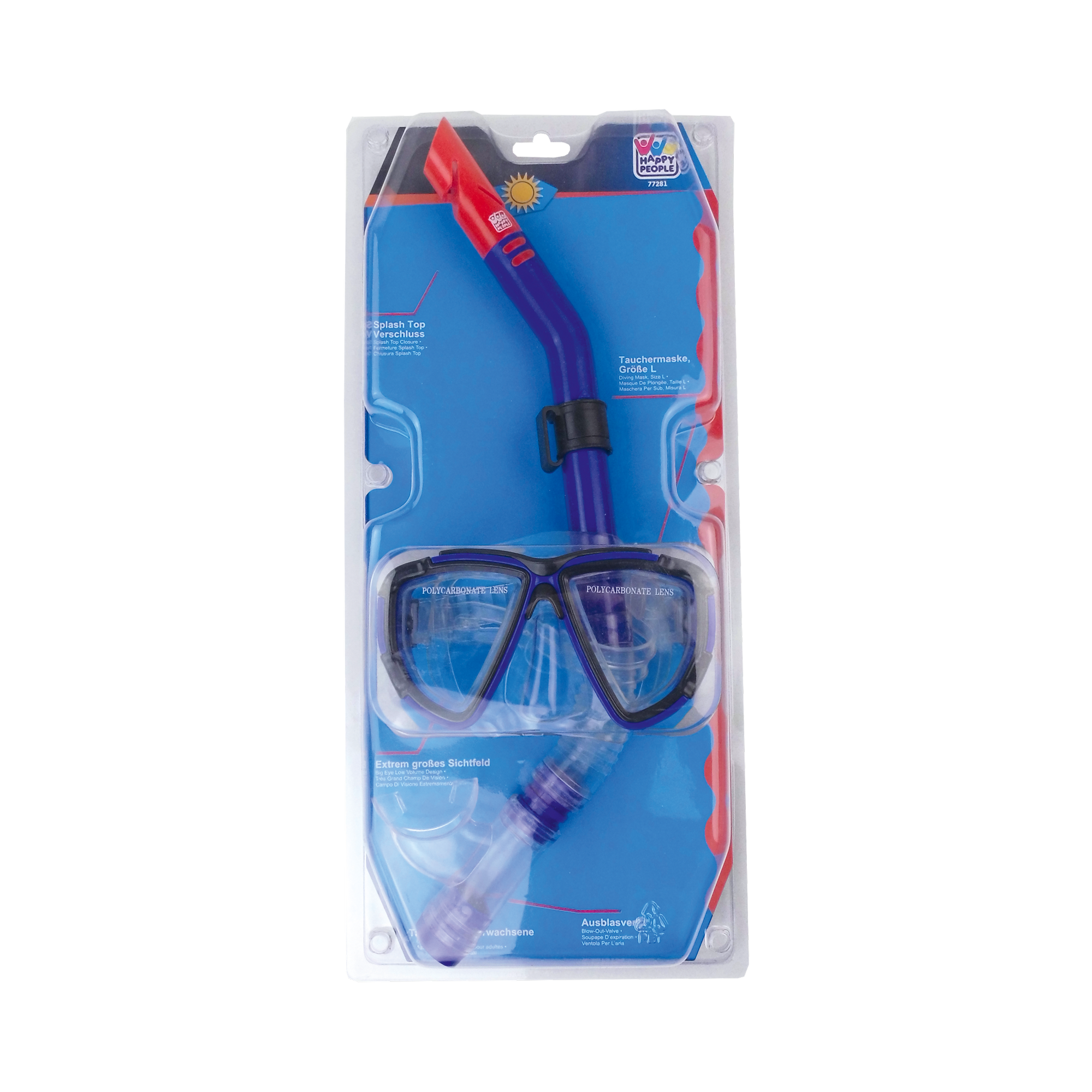 Tauchermaske 'L' mit Schnorchel 8 x 48 x 22 cm