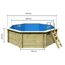Achteckiger Holzpool mit Leiter