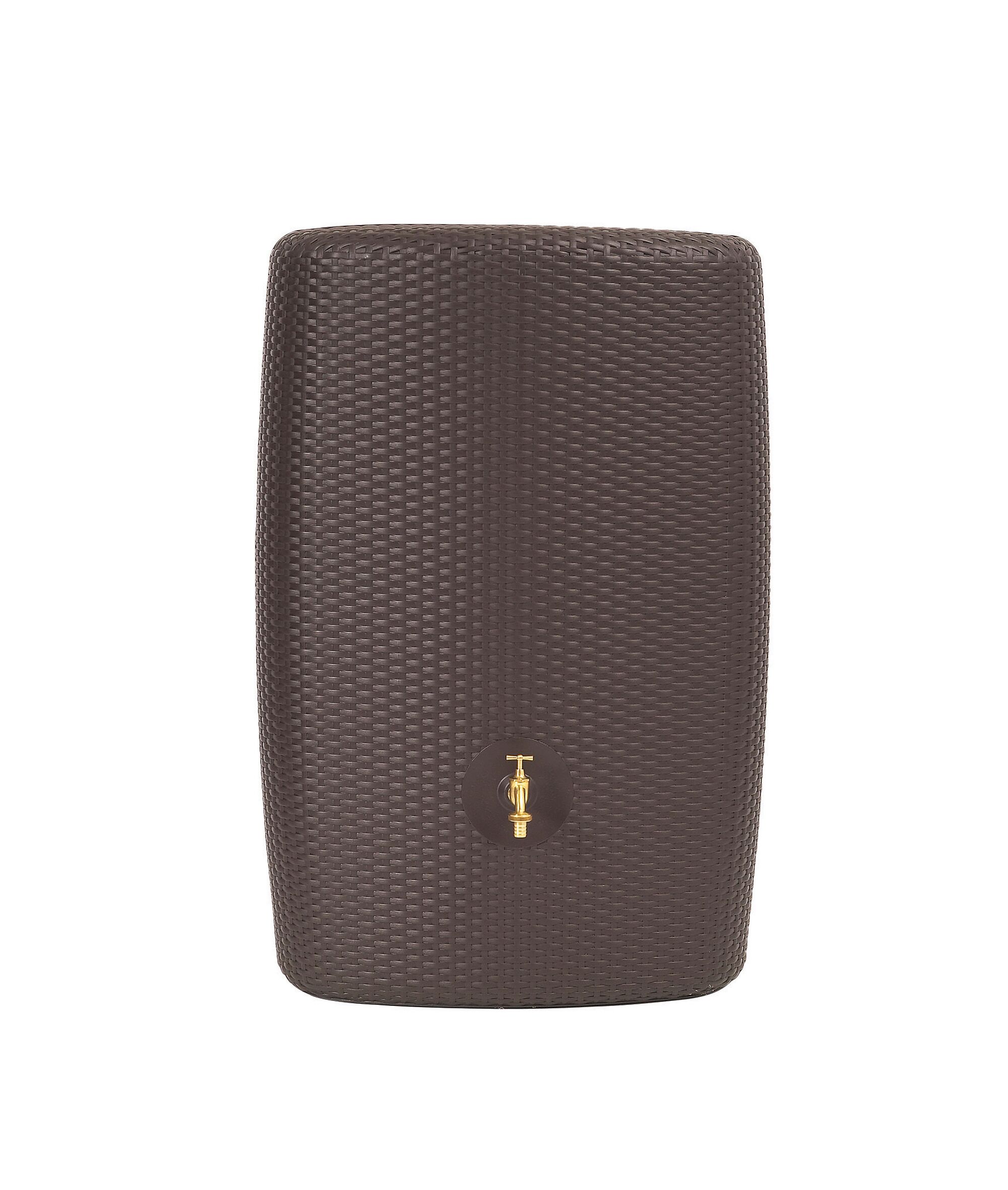 Brauner Wandtank Sunda mit Zapfhahn