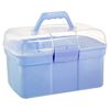 Lila Putzbox mit transparentem Deckel