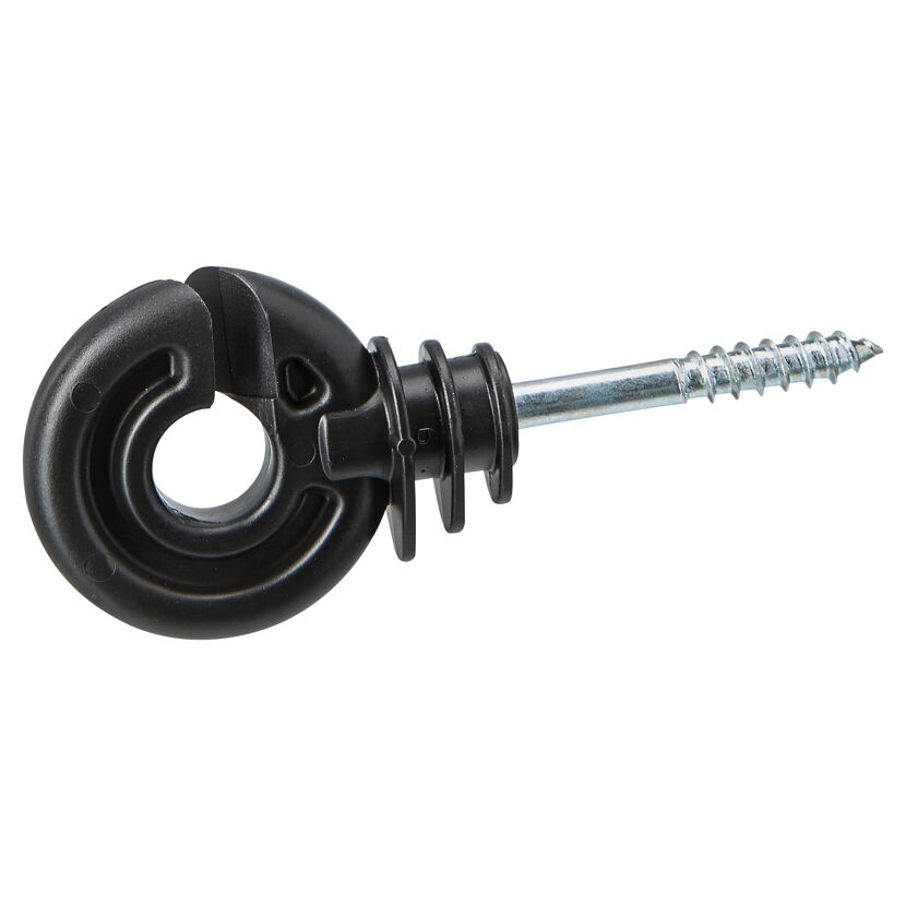 Schwarzer Ringisolator mit Schraube