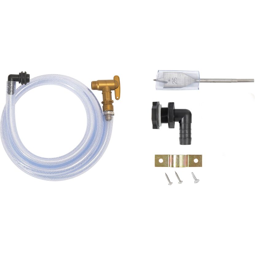 Schlauchset Universal mit Hahn, Schlauch, Bohrer und Montagematerial