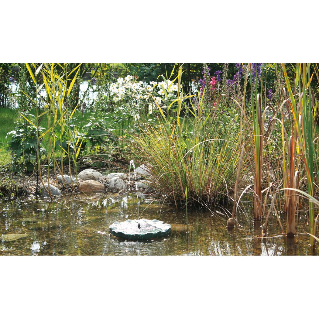Springbrunnen PondoSolar Lily Island im Gartenteich