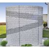 Schneckendusche/Umkleide silbern Gabione 230 x 180 x 210 cm
