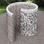 Schneckendusche/Umkleide silbern Gabione 230 x 180 x 210 cm