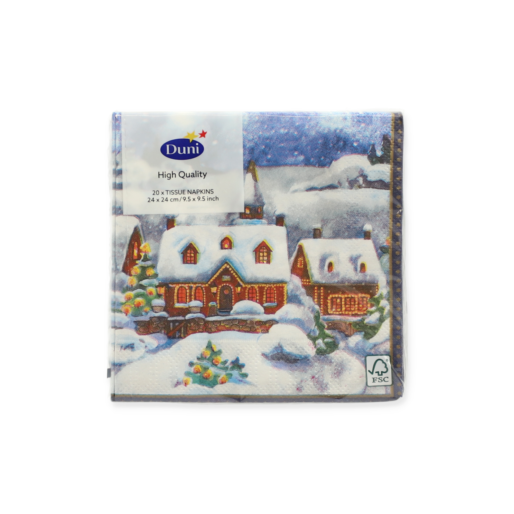 Servietten 'Winter Village' bunt 24 x 24 cm 20 Stück + product picture