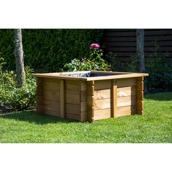 Dobar Hochteich 'Square' braun 78 x 78 x 39 cm