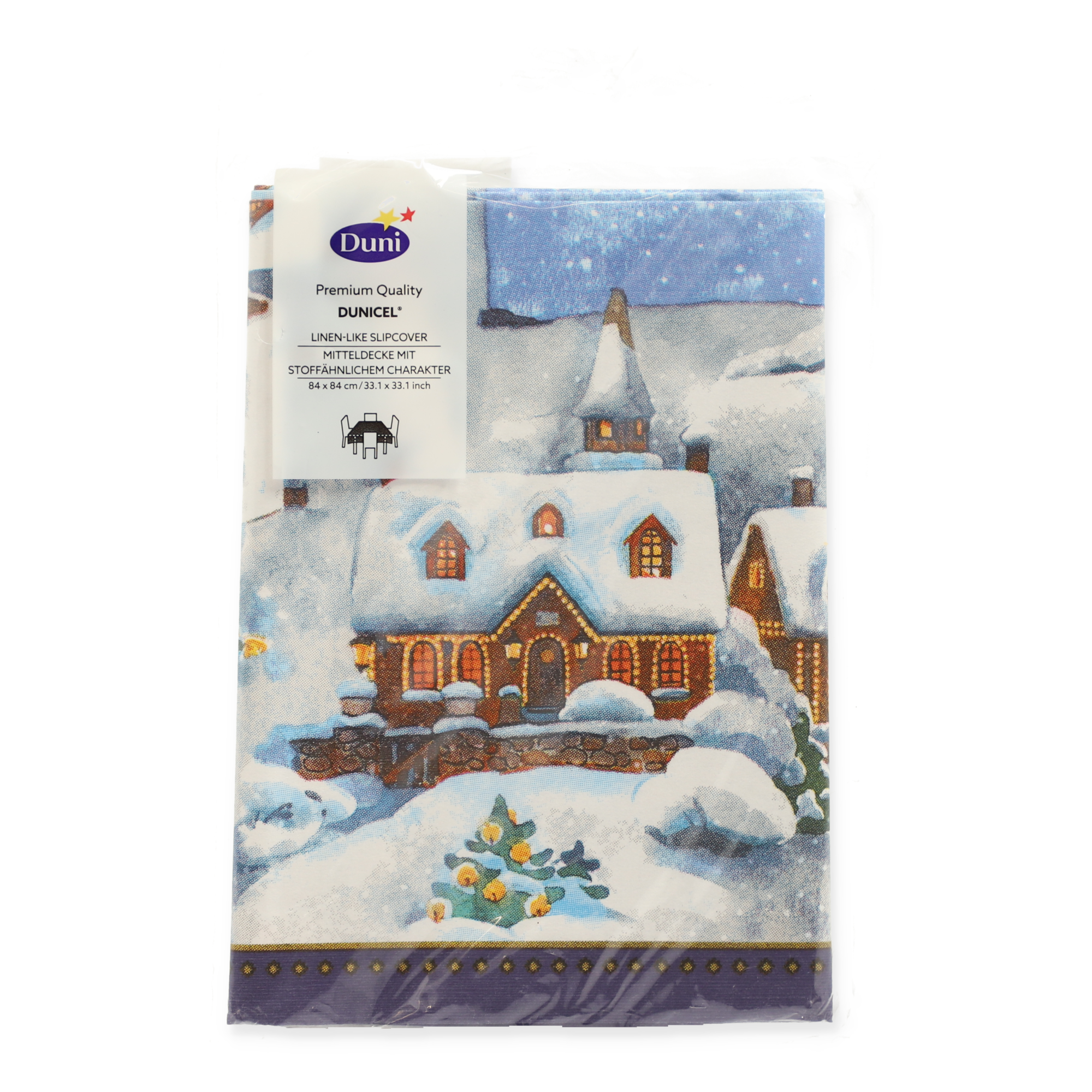 Mitteldecke 'Winter Village' bunt 84 x 84 cm + product picture