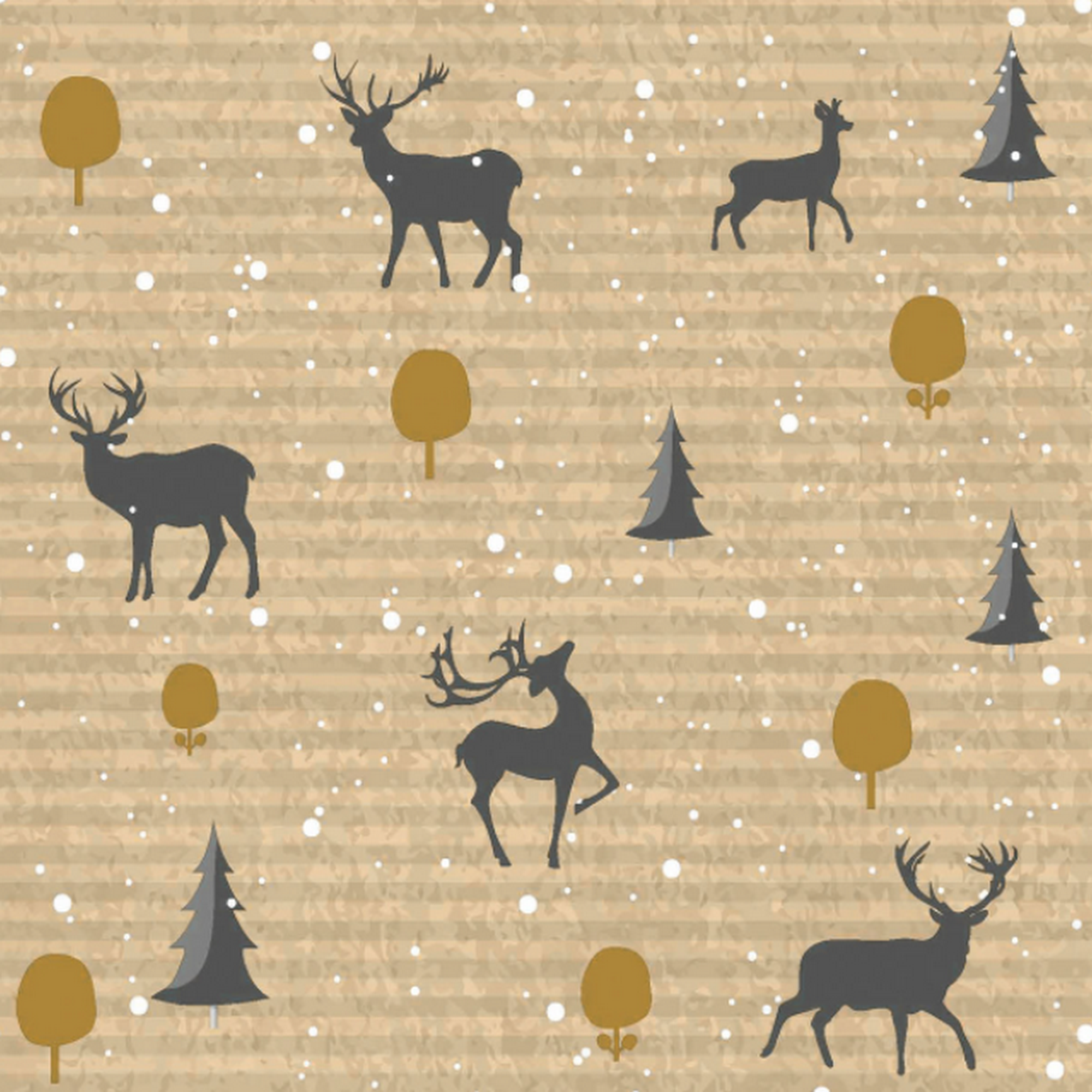 Servietten 'Deer Forest' braun/gold 33 x 33 cm 20 Stück + product picture