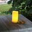 LED Kerze Outdoor 10x20cm creme mit Äpfeln