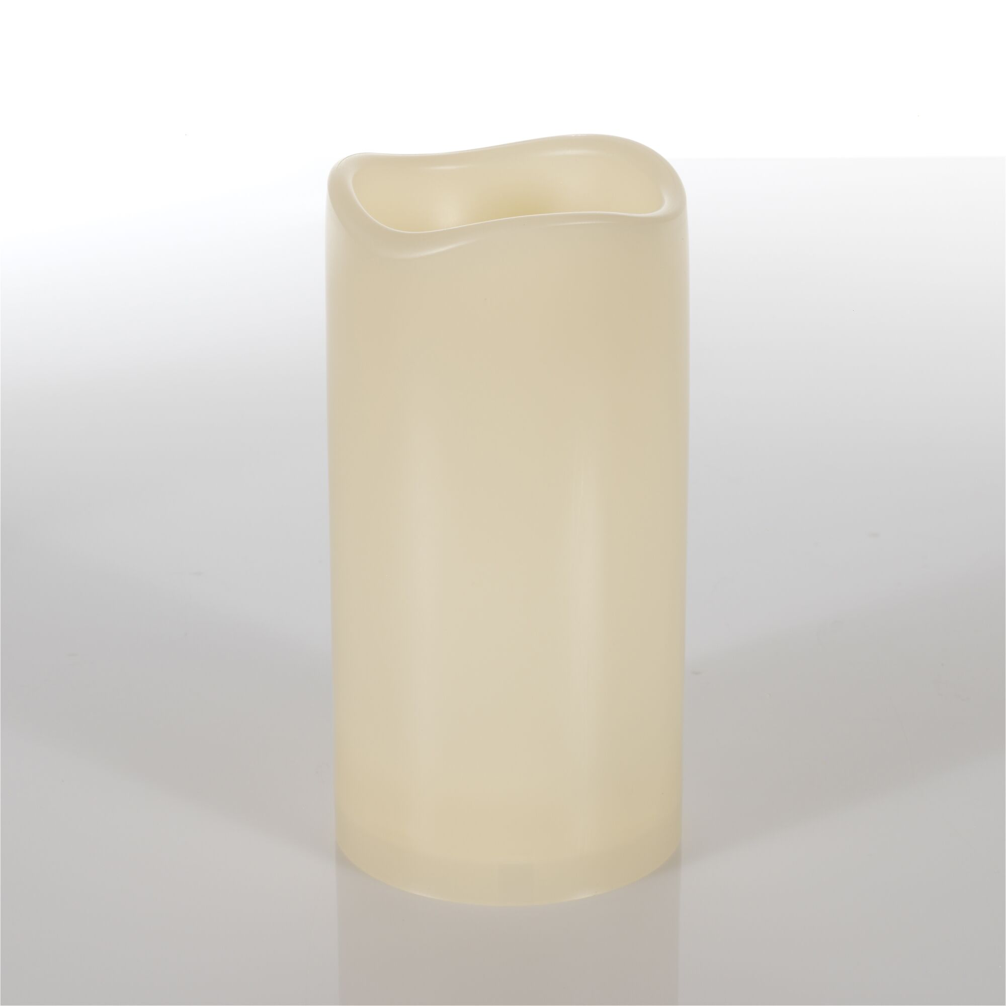 Cremefarbene LED-Kerze, 10 x 20 cm