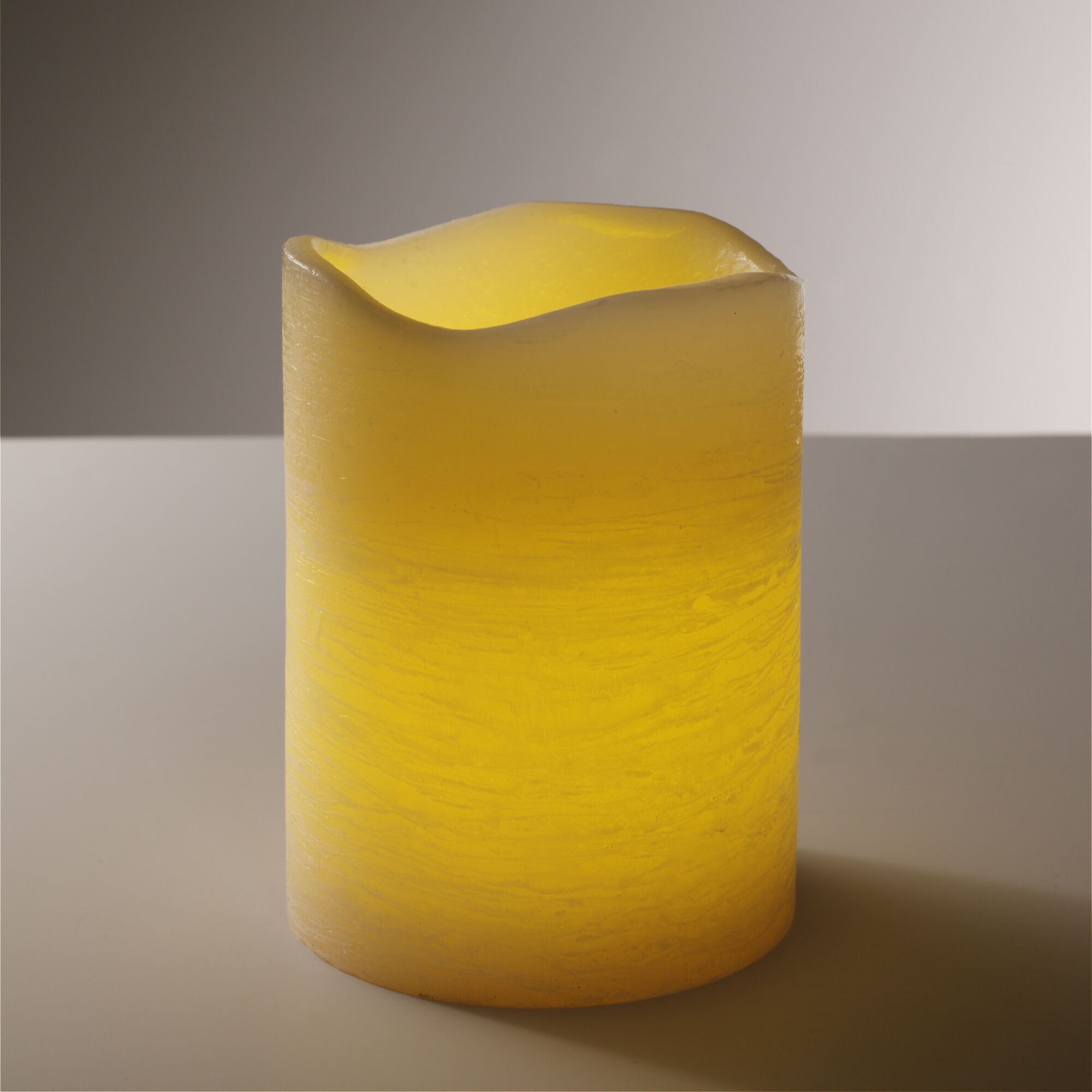 LED Stumpenkerze cremefarben