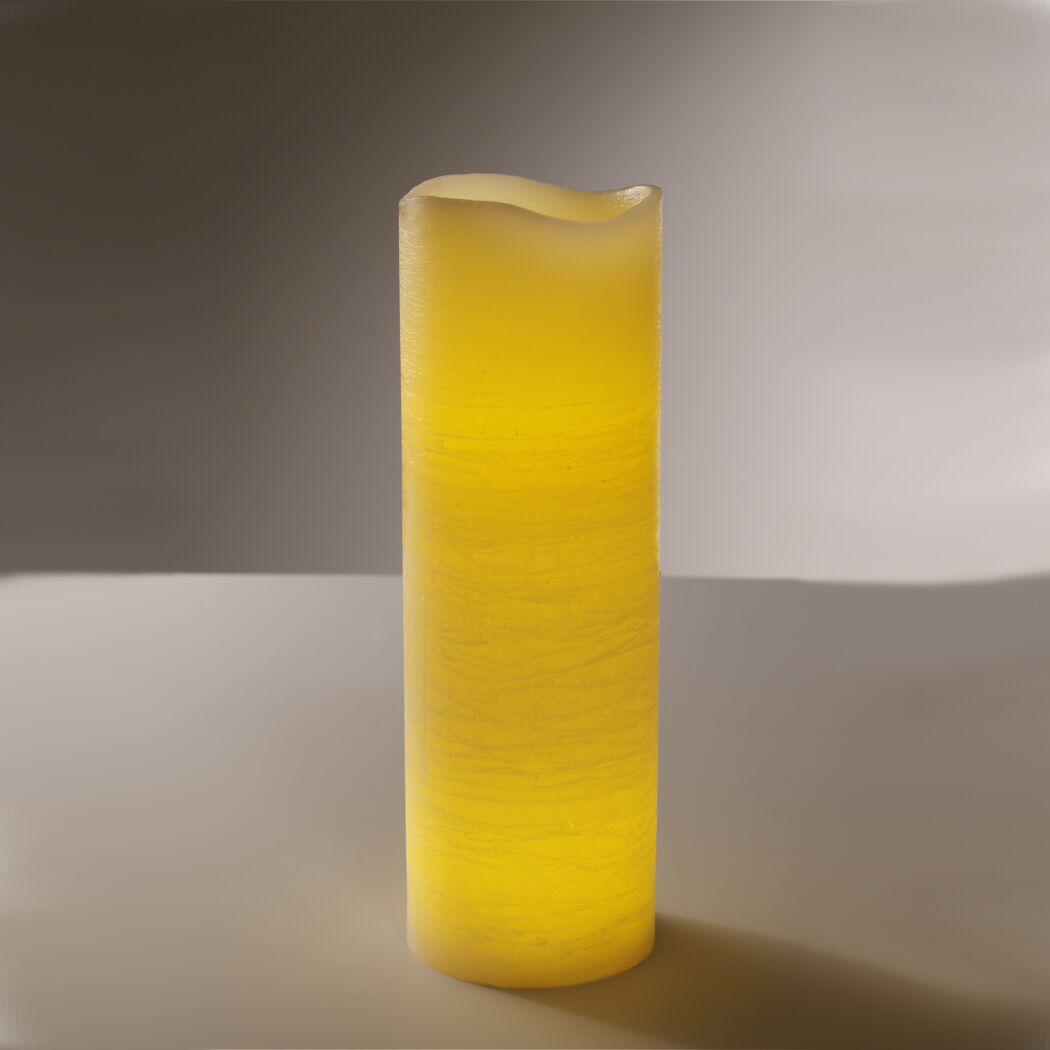 LED Stumpenkerze cremefarben 10 x 30 cm