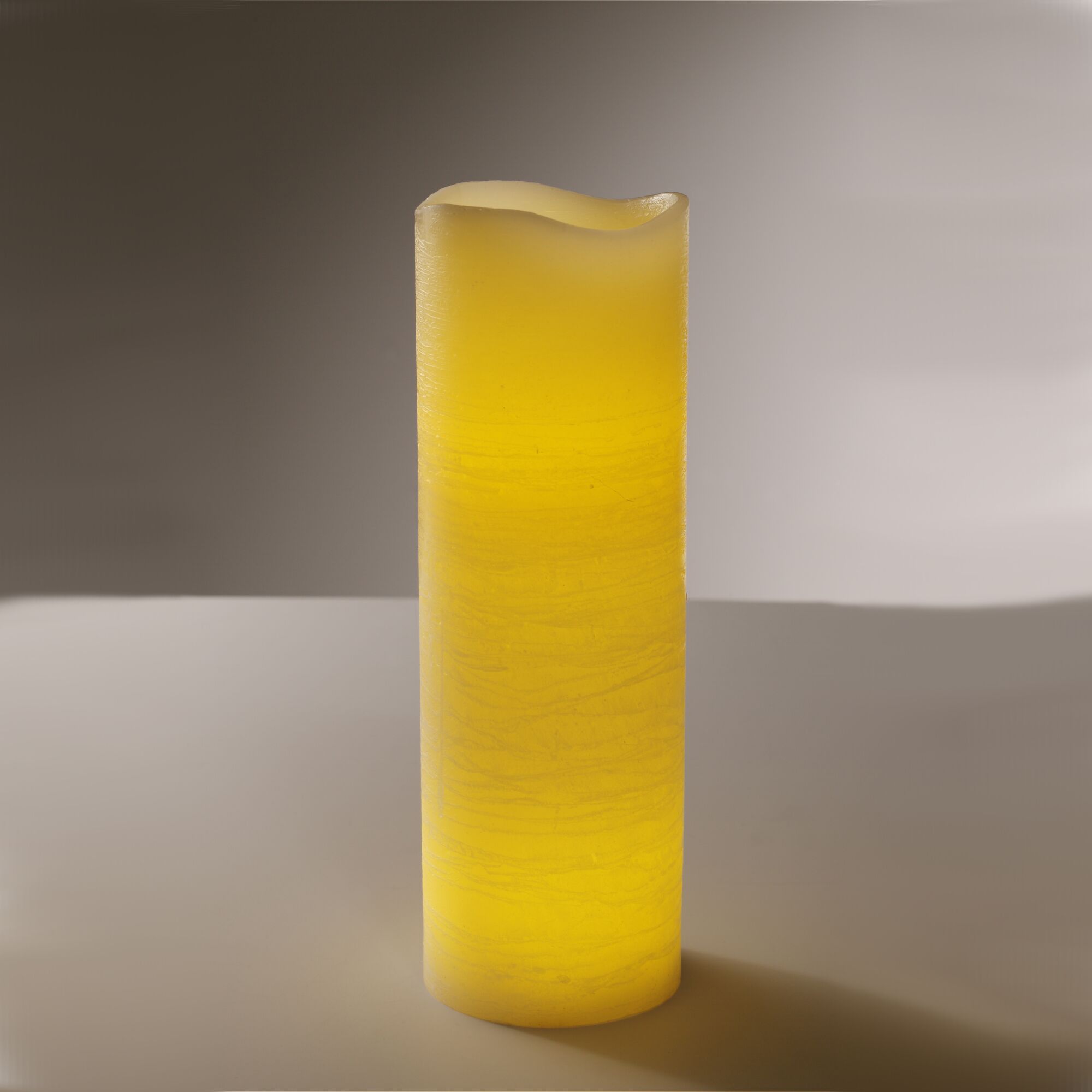 LED Stumpenkerze cremefarben 10 x 30 cm