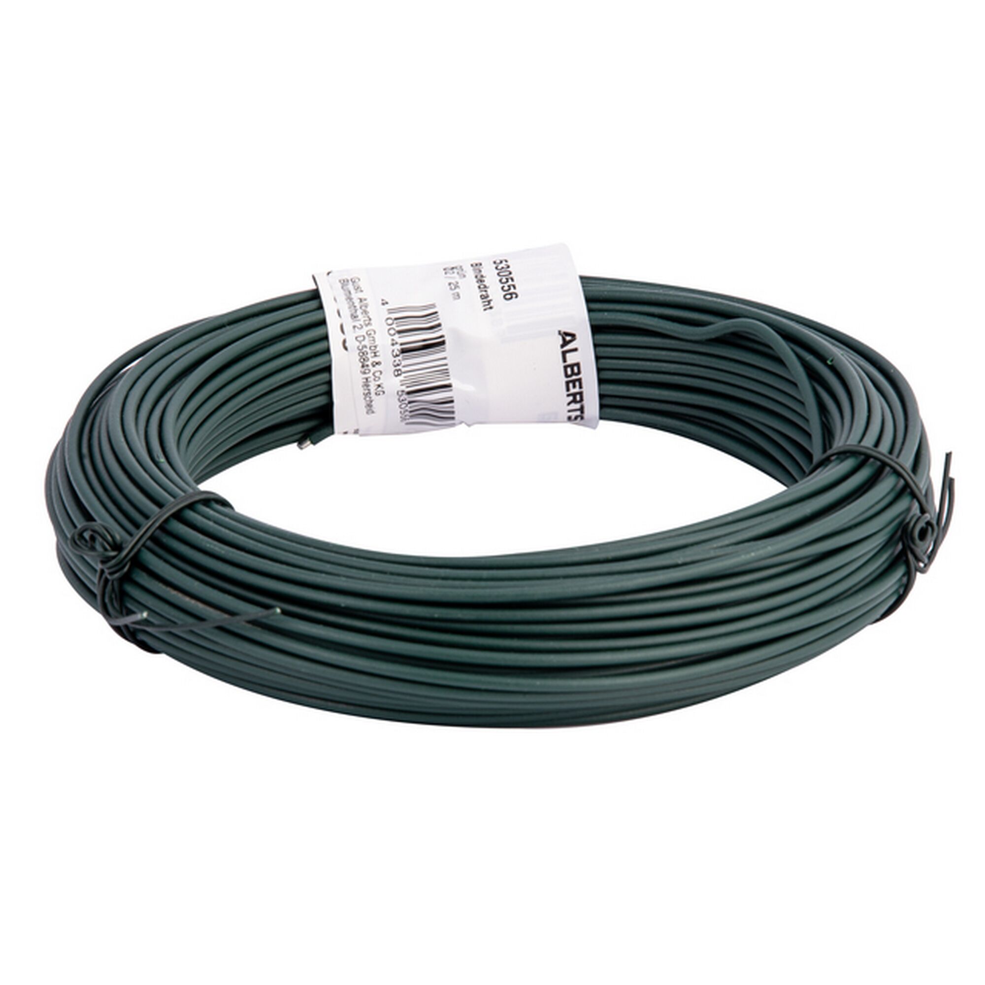 Grüner Bindedraht auf einer Rolle