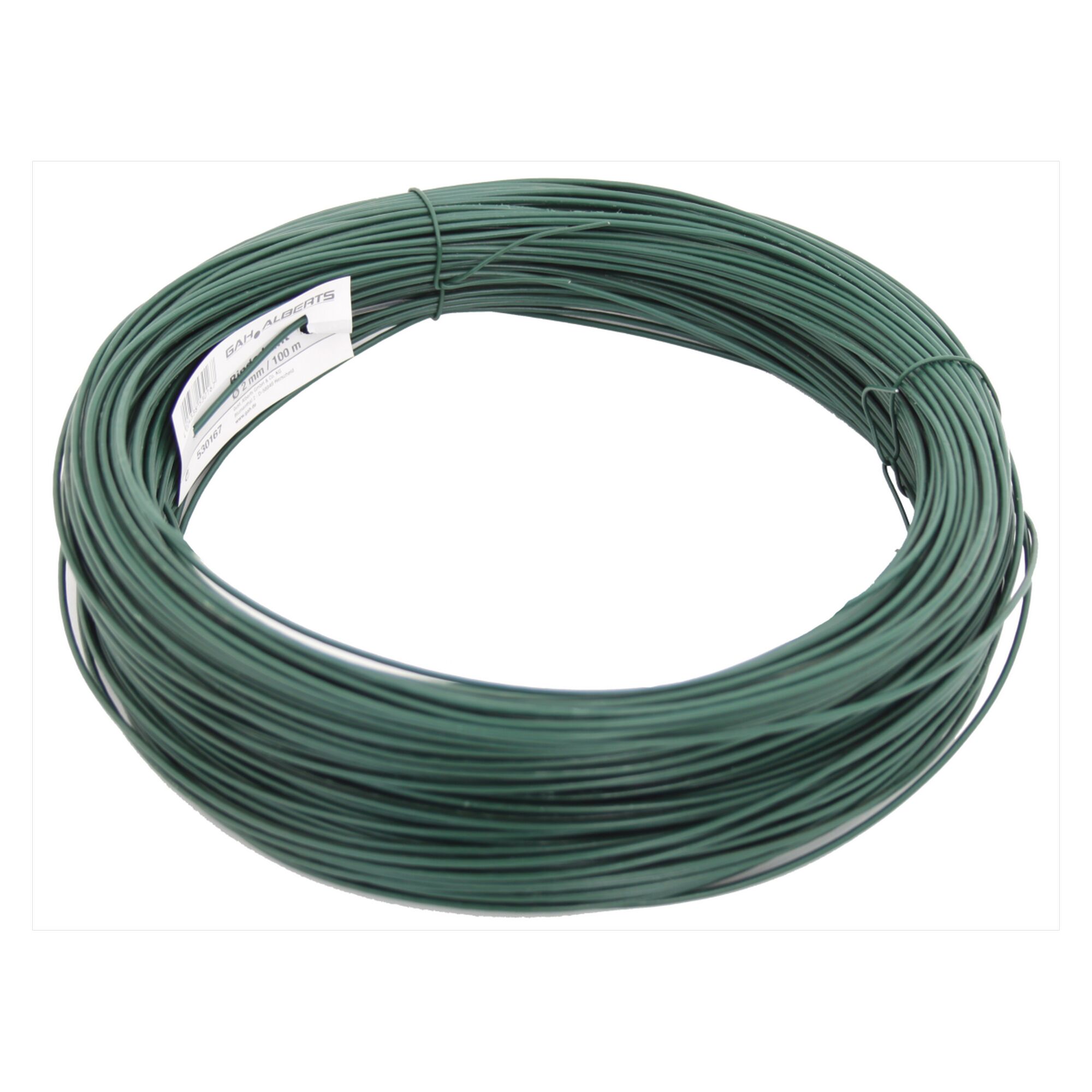 Grüner Bindedraht, 100 m, 2 mm Durchmesser