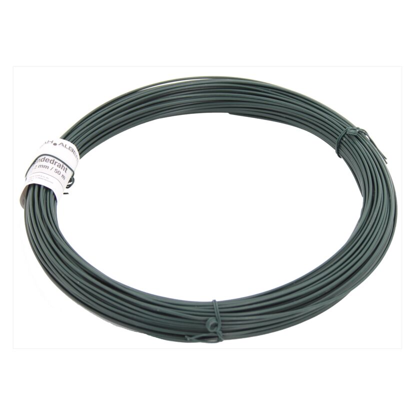 Grüner Bindedraht, 50 m lang, 2 mm dick