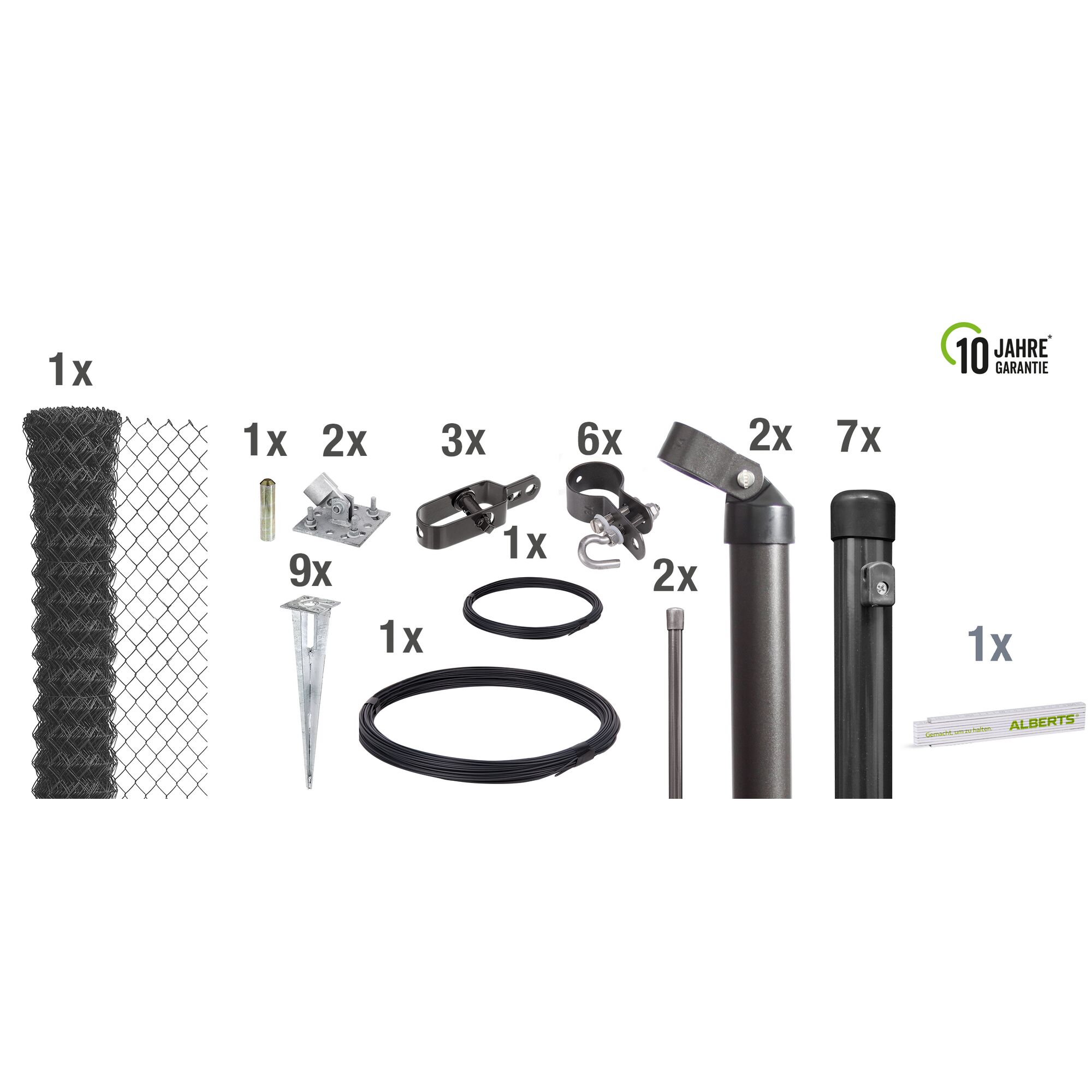 Einzelteile für einen Zaun