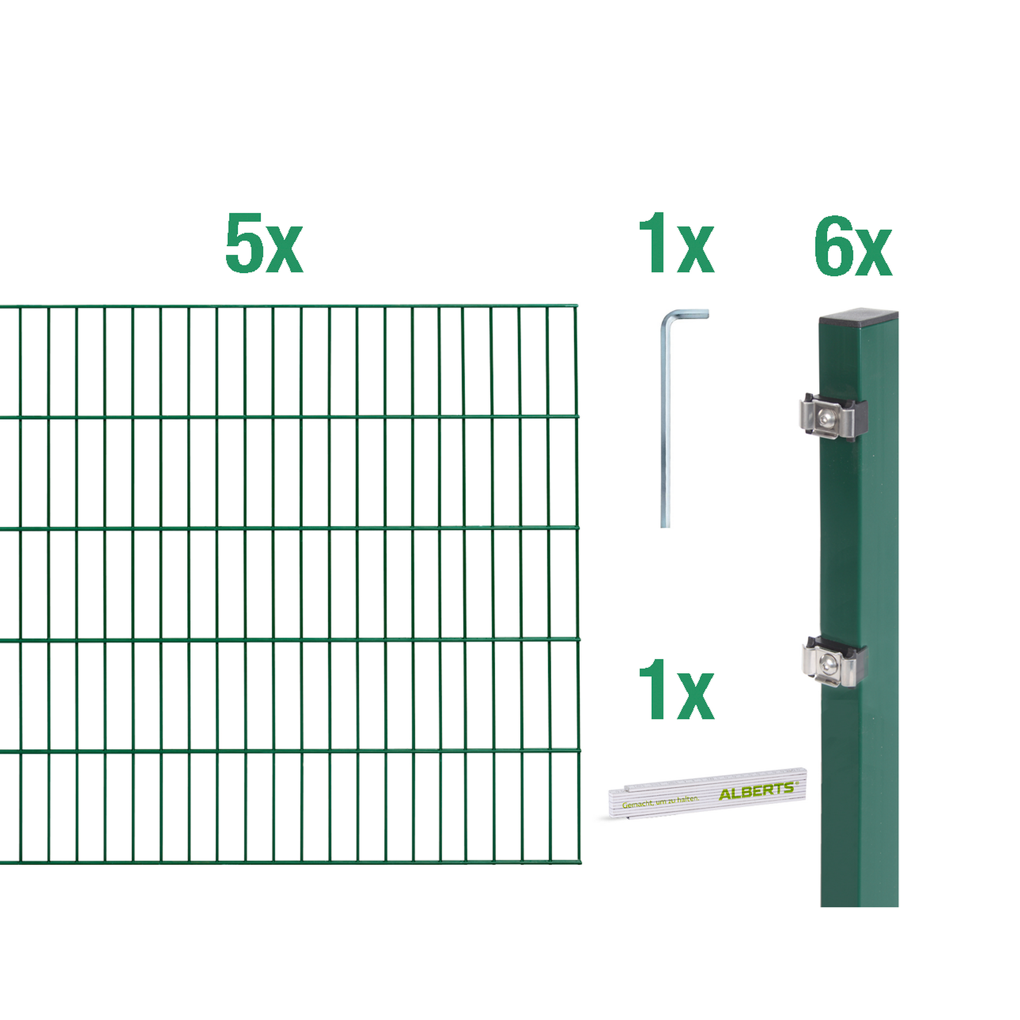 Doppelstabmatten-Set grün 100 x 1000 cm + product picture