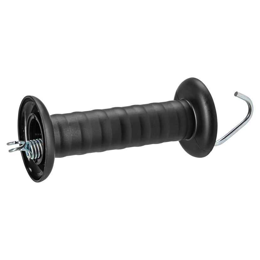 Schwarzer Torgriff mit Haken